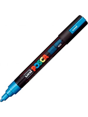 Uniball Posca (1.8-2.5) Su Bazlı Boyama Markörü Metalik Mavi ( N ) (Uni-Pc-5m)