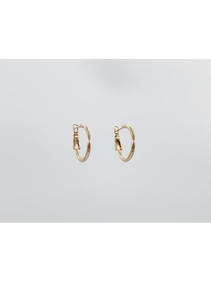 Mavika Jewellery 18K Rose Gold Plated Mince Hoop Küpe