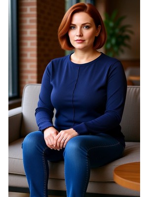 FRM Kadın Moda Şık Büyük Beden Crop Bisiklet Yaka Fitted Kalıp Örme Fitilli Bluz