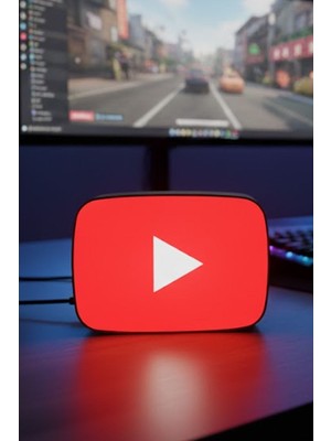 MEKTrend Youtube Logolu Dekoratif Aydınlatma LED