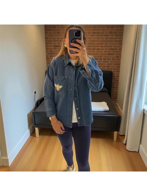 Gömlek Jean Taş Işlemeli