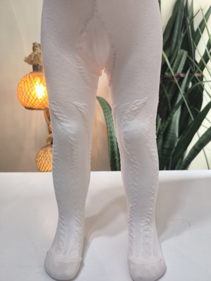 Şimo Butik Kız Bebek Çocuk Külotlu Çorap Pamuklu Terletmez Canlı Renkler Kendinden Dokulu Pudra Tekli