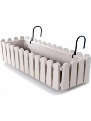 Misda Store SO-İB03 Beyaz Askılı Balkon Saksı Takım 14 Lt No 3