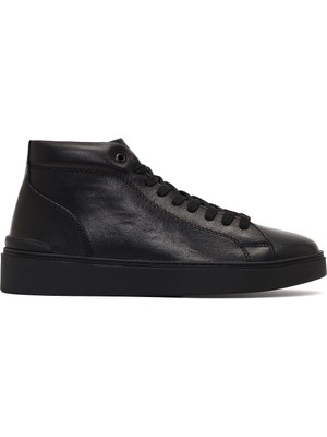 Derimod Erkek Siyah Fermuarlı Kalın Tabanlı Deri Spor Bot 25WFD707118