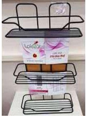 Marsilyan Zambak 3lü Raf Siyah Beyaz (K95)