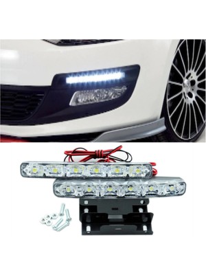 Caralp 6 Ledli Gündüz Farı Gündüz Ledi Drl LED Lamba 18W Su Geçirmez