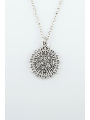 IDR Anime Black Butler Kuroshitsuji Gümüş Kaplama Düz Zincir Kolye