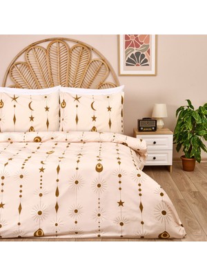 Matmel Soft Stella Çift Kişilik Nevresim Takımı - Ekru / Hardal