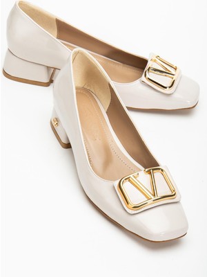 Suins Shoes Suins Premium Pauly Model Kadın Orta Topuklu Siyah Kahve Bordo Ayakkabı