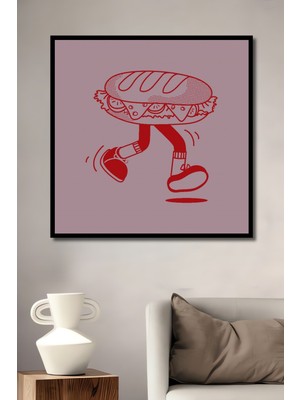 Teona Ahşap Dekoratif Ahşap Dikdörtgen Tablo Yürüyen Sandviç Çerçeve Görünümlü