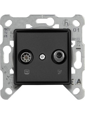 Storemax Linnera Life Gece Siyahı Tv Sat Geçişli 11DB Mekanizma ve Kapak