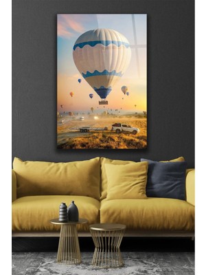 AR AJANS KANVAS TABLO Kapadokya ve Muhteşem Balon Dekoratif Cam Tablo