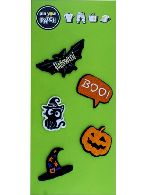Pin Your Patch Halloween Patch Set Cadılar Bayramı Patch Yama Seti Set-03 Green