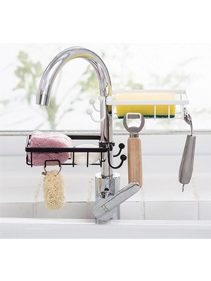 Marsilyan Paslanmaz Çelik Mutfak Banyo Musluğuna Sabitlenebilir Sabunluk (K95)
