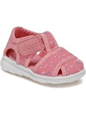 Vicco Pembe Çocuk Sandalet Bebe Phylon Kız Çocuk İçin Microfiber Malzemeden
