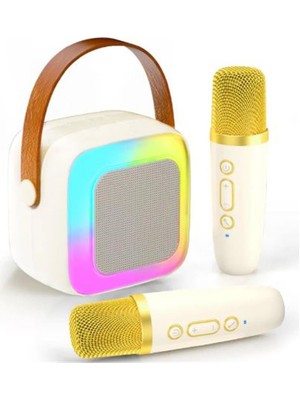 Wowkids SY13 Iki Mikrofonlu Gold Karaoke Speaker