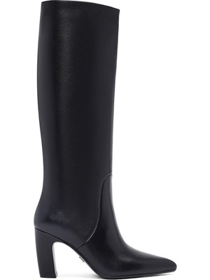 Derimod Kadın Siyah Kalın Topuklu Deri Çizme 25WFD491918