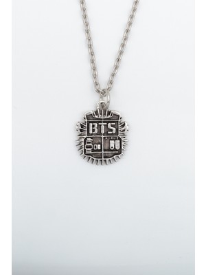IDR Minimal BTS Army Gümüş Kaplama Düz Zincir Kolye