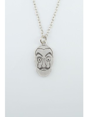 IDR La Casa De Papel - Salvador Dali Gümüş Kaplama Düz Zincir Kolye
