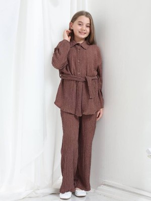 Giyinse Arlina Kız Çocuk Takım Kahverengi