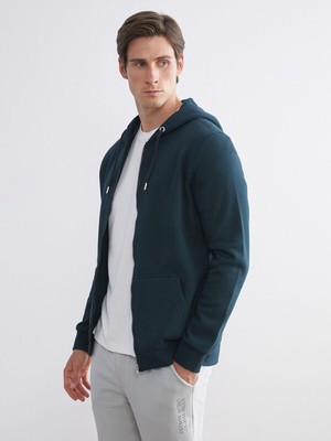 LC Waikiki Yeni Sezon Kapüşonlu Uzun Kollu Erkek Fermuarlı SWEATSHIRT_8684691468145