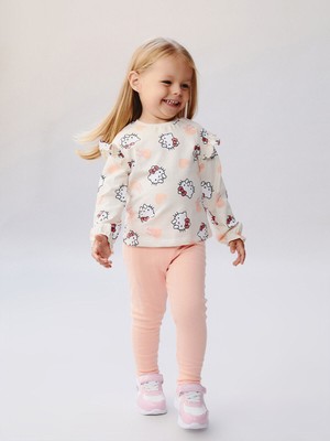 LC Waikiki Peak Yeni Sezon Hello Kitty Baskılı Kız Bebek Bluz ve Pantolon 2'LI_8684689495160