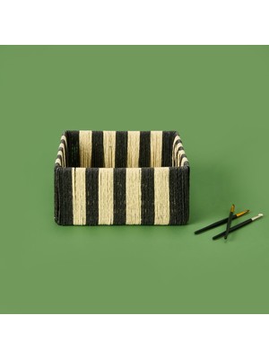 Matmel Deco Casoria Dekoratif Kutu - Siyah / Krem - 22X22X10 cm