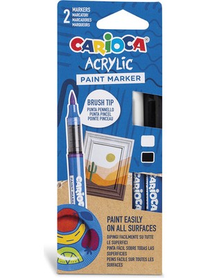 Carioca 2’li Akrilik Paint Marker Su Bazlı Fırça Uçlu