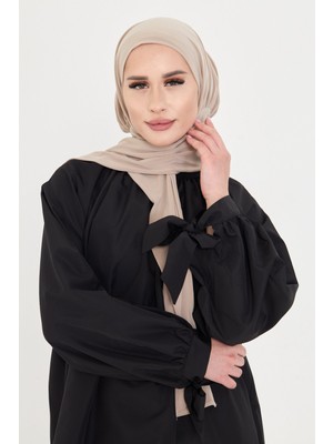 Hürrem Bone Sütlü Kahve Pratik Hazır Geçmeli Tesettür Bone Sandy Boyunluklu Çıtçıtlı 2505_26