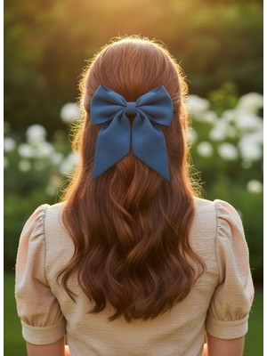 Toka Delisi Indigo Mavisi Kadin Renkli Otomatik Fiyonk Toka El Yapımı