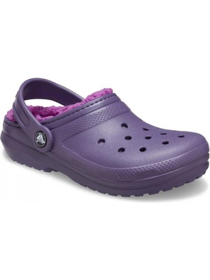 Crocs 207009 Classic Lined Clog T Mor Çocuk Terlik