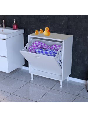 modilayn Söke Kirli Sepetli, Ayaklı, Çok Amaçlı Banyo Dolabı (14 Farklı Genişlik Seçeneği)