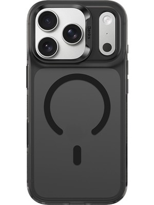 iPhone 17 Pro Max Uyumlu Kılıf M-Safe Şarj Özellikli Benks C-Magnet Lucid Armor Kapak Siyah