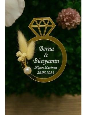 YD Shop Uv Baskı Pleksi Magnet Söz, Nişan, Nikah, Düğün, Kına 10 Adet
