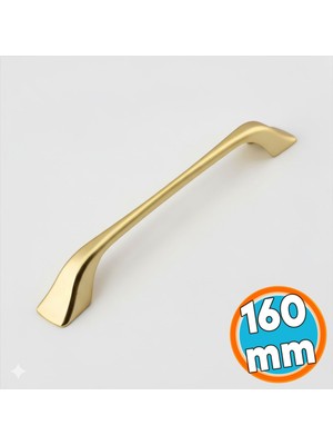Nzb Mobilya Çekmece Mutfak Dolabı Dolap Kapak Kulpları Kulb Metal Mat Altın Gold Kulp 160 mm