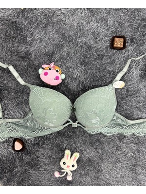 Intive Lingerie Push-Up Dantelli Önü Taşlı Aksesuar Detaylı Günlük/fantezi Sütyen
