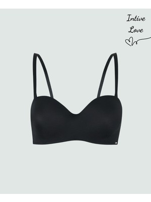 Intive Lingerie Nbb Toparlayıcı Balenli Desteksiz Straplez Sütyen – Askılı & Askısız Kullanım, Siyah Ekru Ten Renk