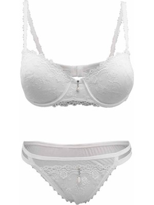 Intive Lingerie Le Jardin Vivian Dantelli Push-Up Straplez Sütyen Takım- 5050