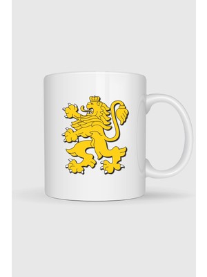 Bahriyeli Collection  Coat Of Arms Of Bulgaria Lion Tasarımlı Kupa Bardak