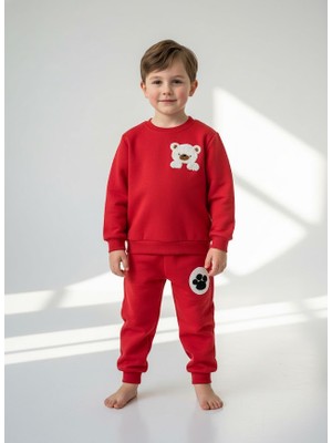 Kumrunun Dünyası Punch Ayı Işlemeli Unisex Alt Üst Takım