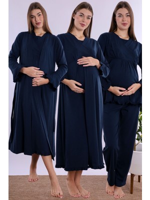 Effortt Lacivert Hamile Lohusa Set