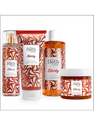 The Bath Factory Liberty Cilt Bakım Seti 4 Adet Tüm Cilt Tipleri İçin Duş Jeli Vücut Ürünleri