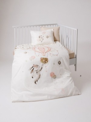 Özdilek Pink Balloon Bebek Nevresim Takımı – %100 Pamuk, Nefes Alabilir, Balon Desenli