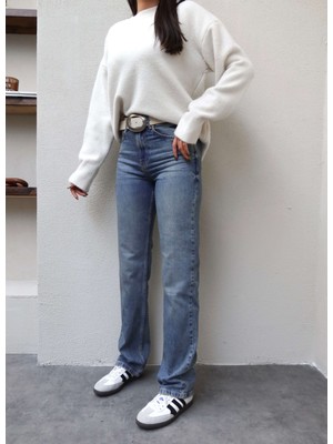 Esra Helvacı Likralı Straight Orj Jean