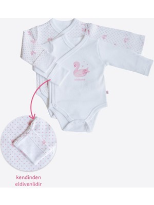 Kitikate Organik Swan 2'li Body Pembe