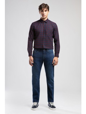 Lee Cooper Harry Orta Bel Düz Kesim Düz Paça Mavi Erkek Jean Pantolon