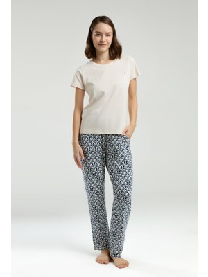Arnetta Kadın Viskon Dokuma Yazlık Pijama Takım