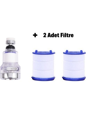 YMV Filtreli Lüks Fonksiyonlu Musluk Başlığı + 2 Adet Yedek Filtre
