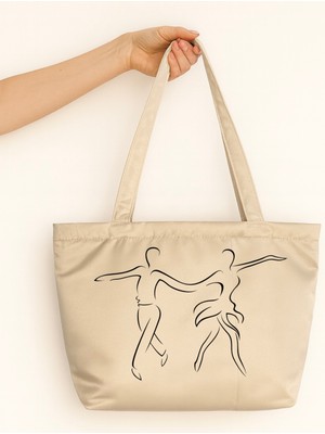 Ada Kostüm Ritmo Dansçı Baskılı Mat Saten Çanta