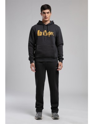 Lee Cooper Greg Erkek Kapüşonlu Sweatshirt Gri
